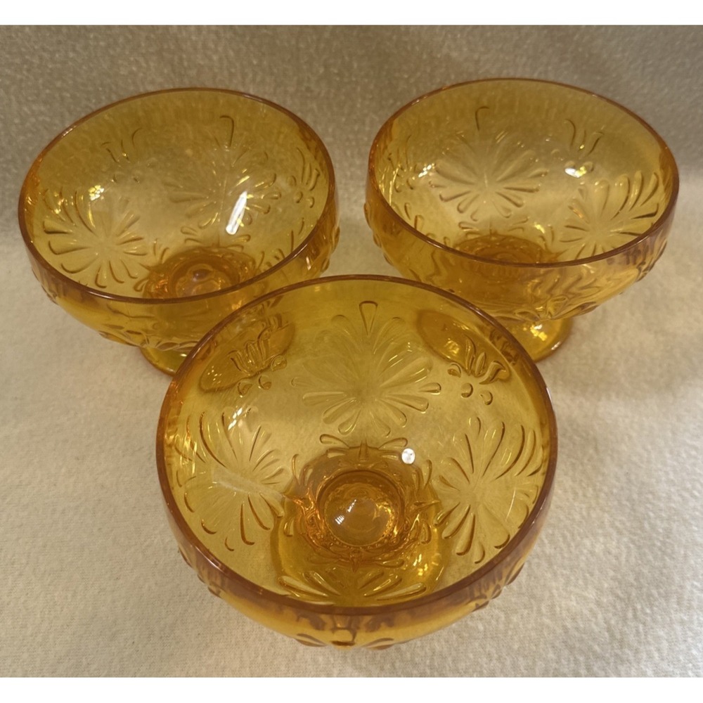 Pioneer Woman Sunny Days Yellow Ice Cream Cups 10 oz Tritan 3" Tall Set of 3